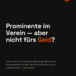 Prominente im Verein – aber nicht fürs Geld?